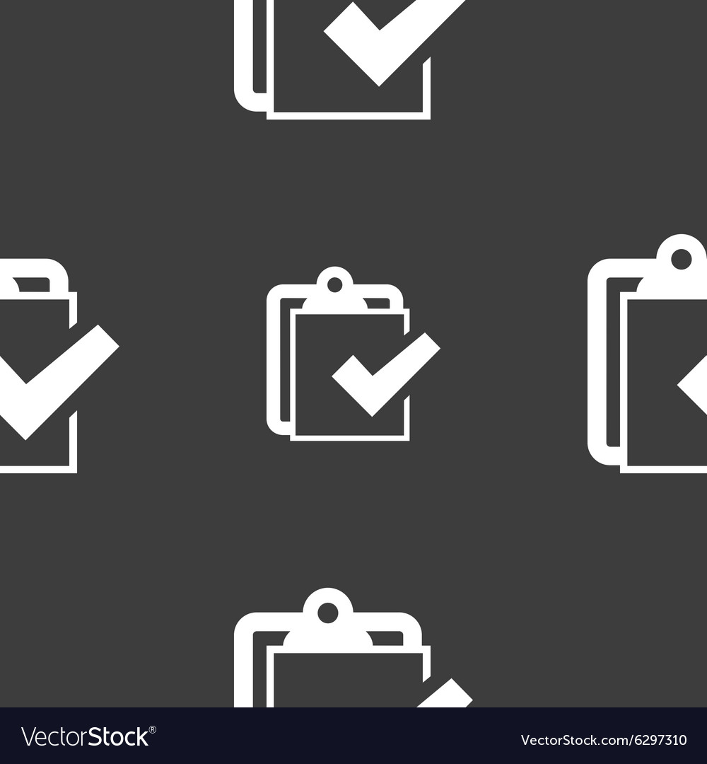 Edit document sign icon seamless pattern on a gray