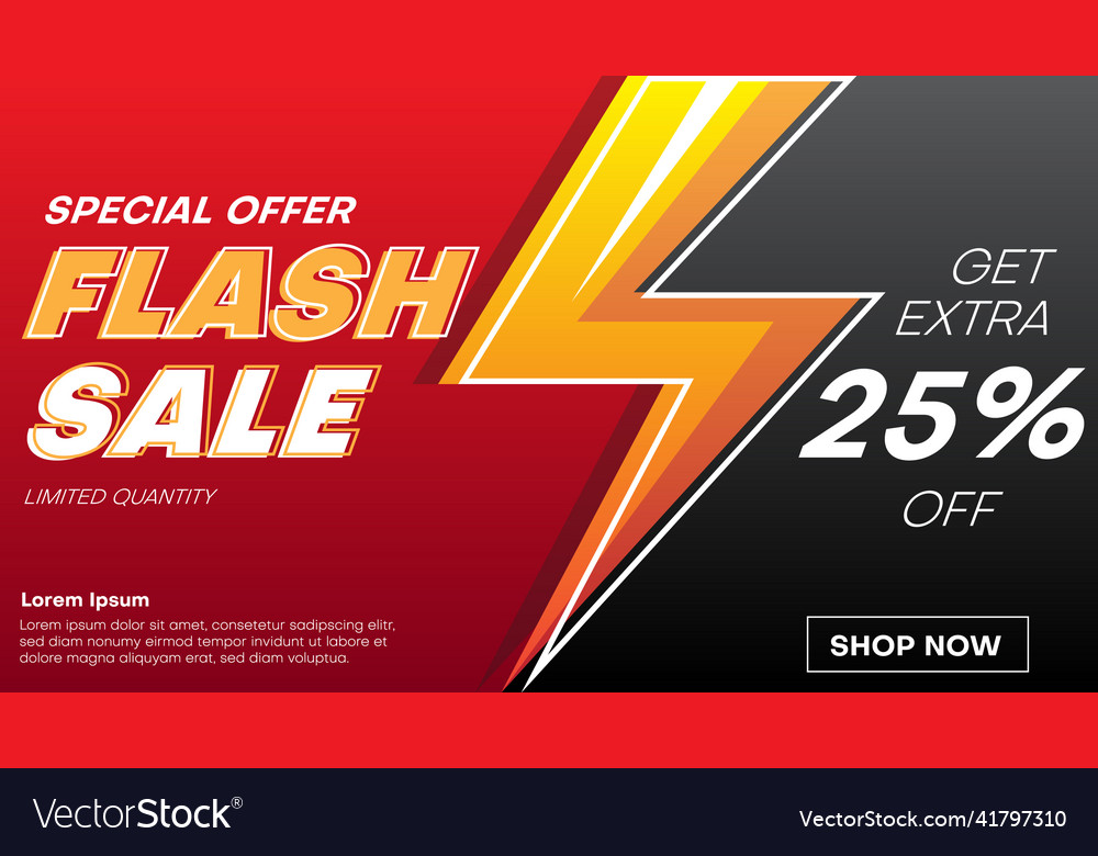 Flash sale banner design template for your