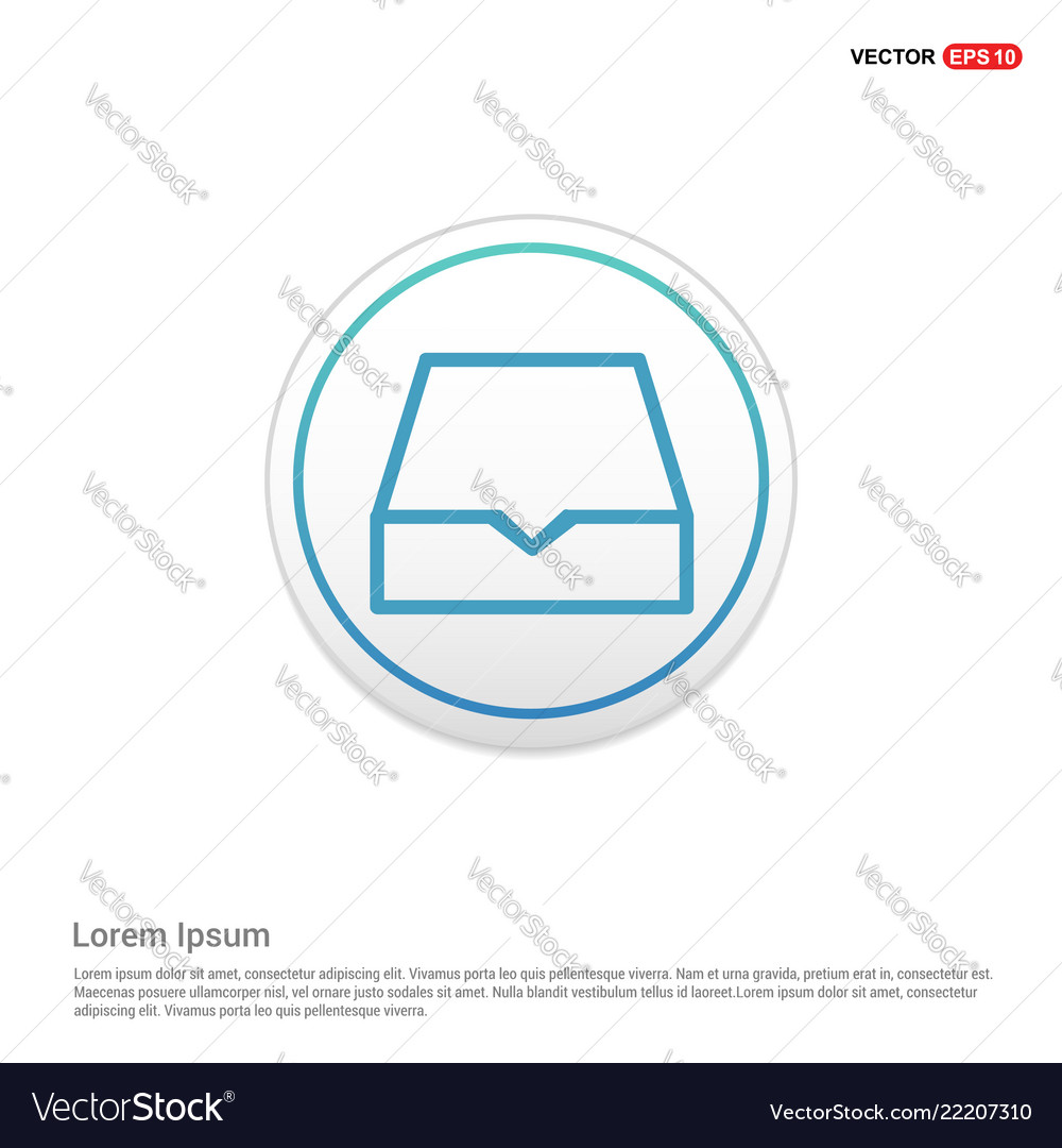 Folder archive icon - white circle button