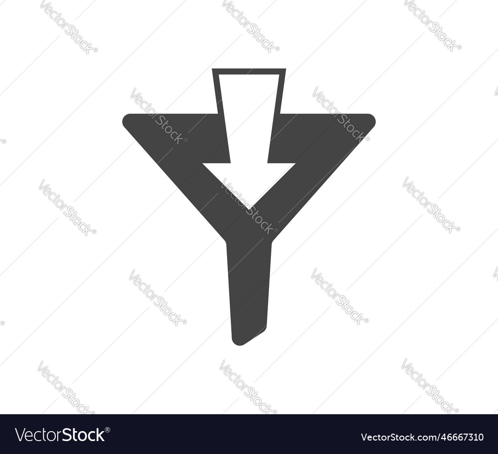 Funnel icon sort sign filter symbol black