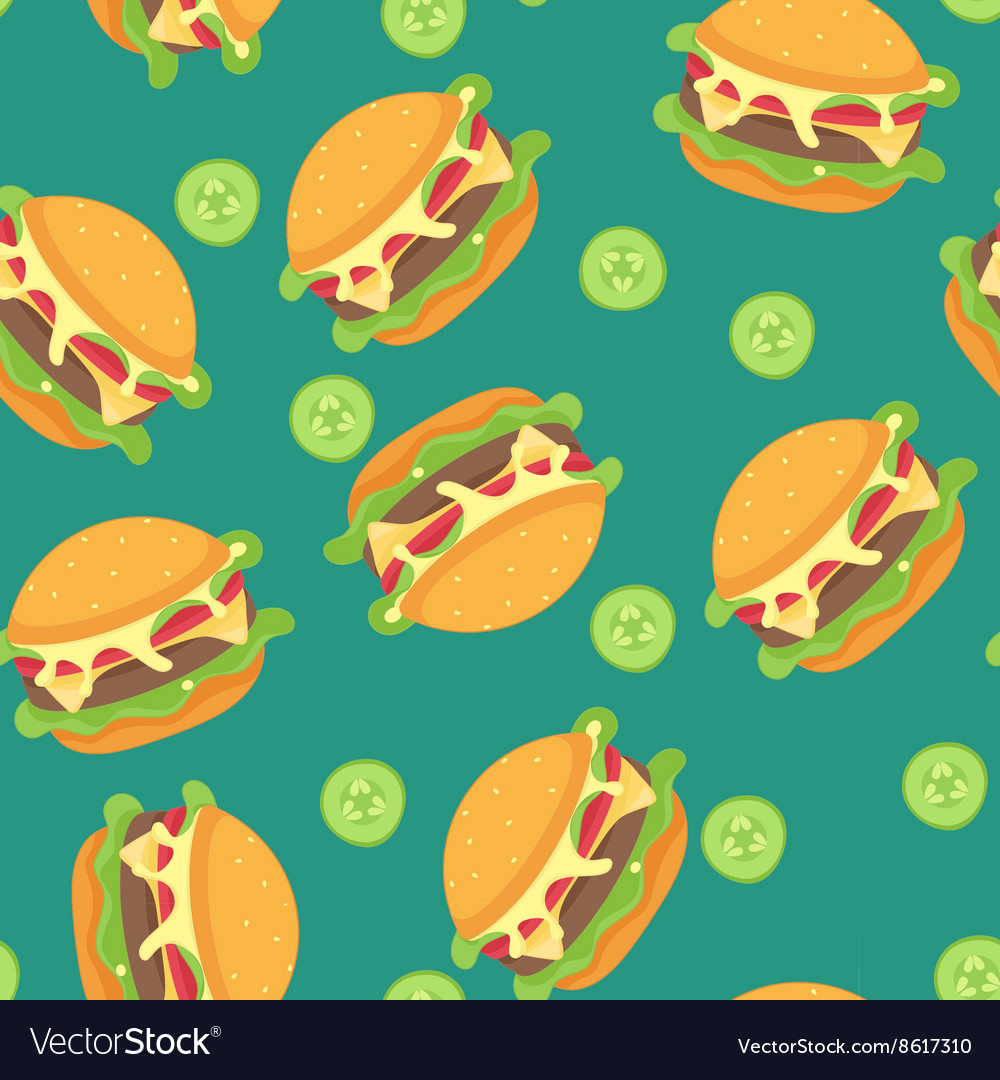 Hamburger seamless pattern