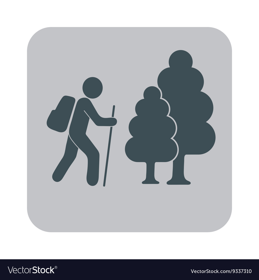 Hiking icon isolated sign symbol