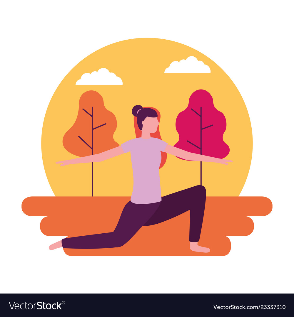 People yoga activity Royalty Free Vector Image