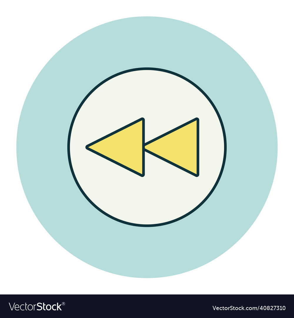 Play previous track button color icon graph