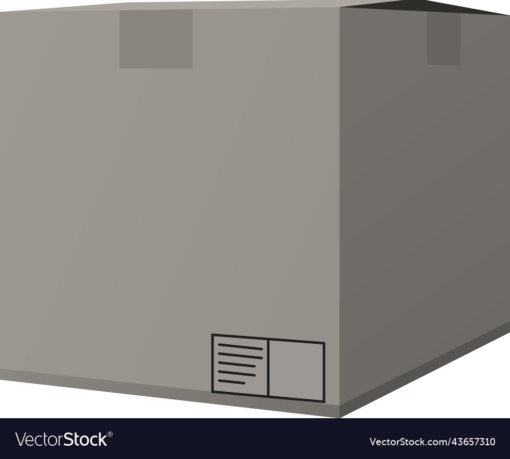 Realistic paper box isolated Royalty Free Vector Image