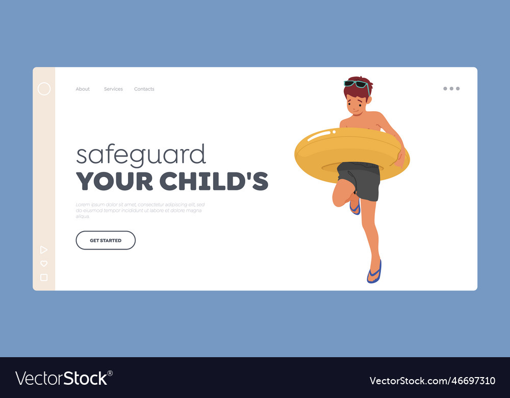 Safeguard your child landing page template little