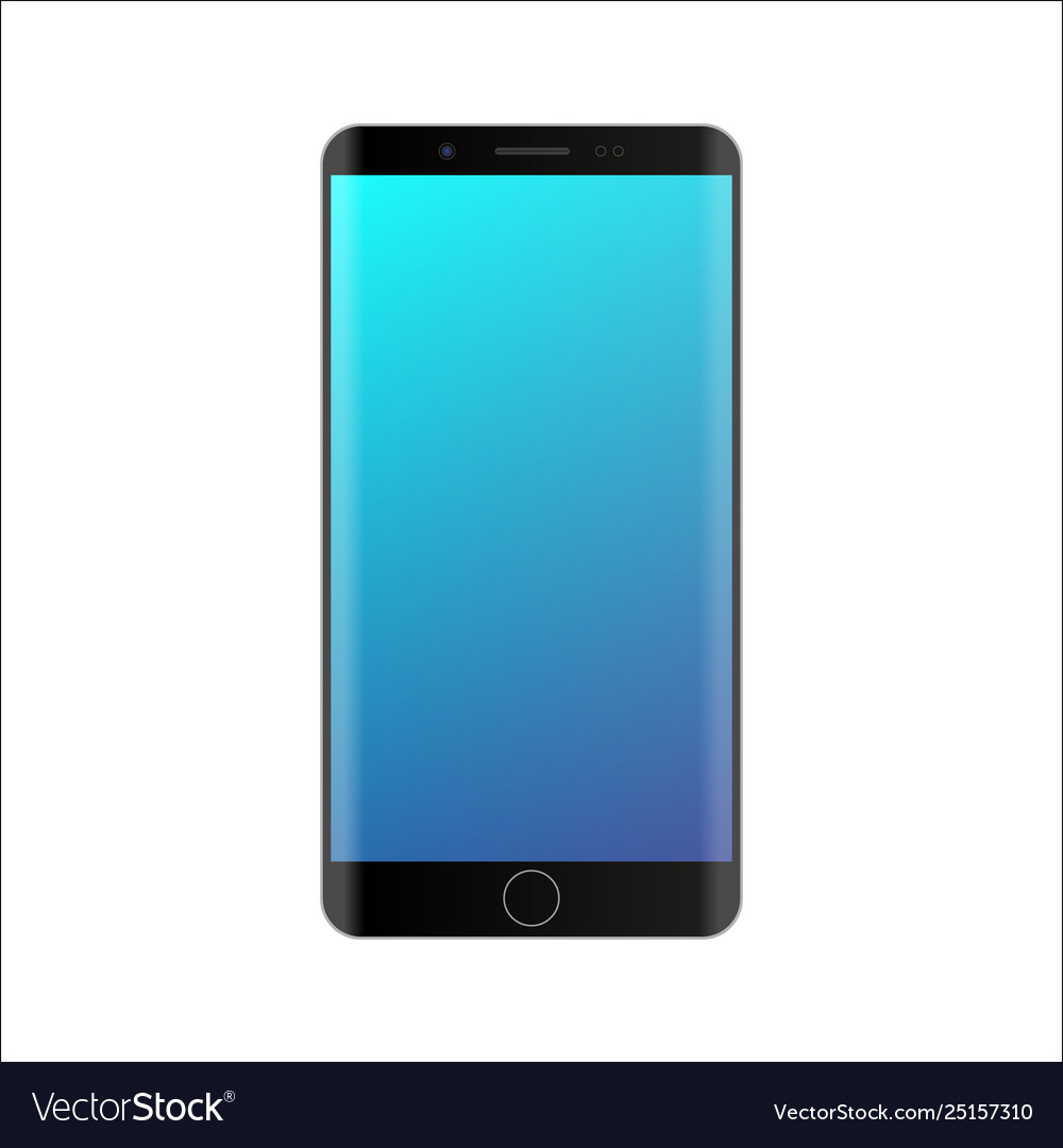 Smartphone mockup with blue gradient screen