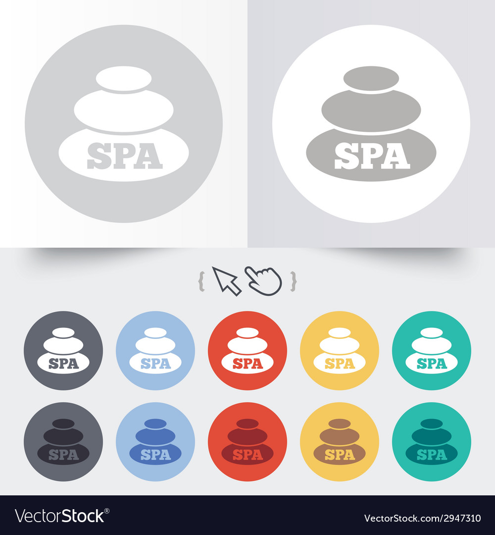 Spa sign icon stones symbol