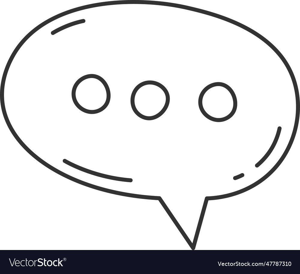 Speech bubble doodle Royalty Free Vector Image