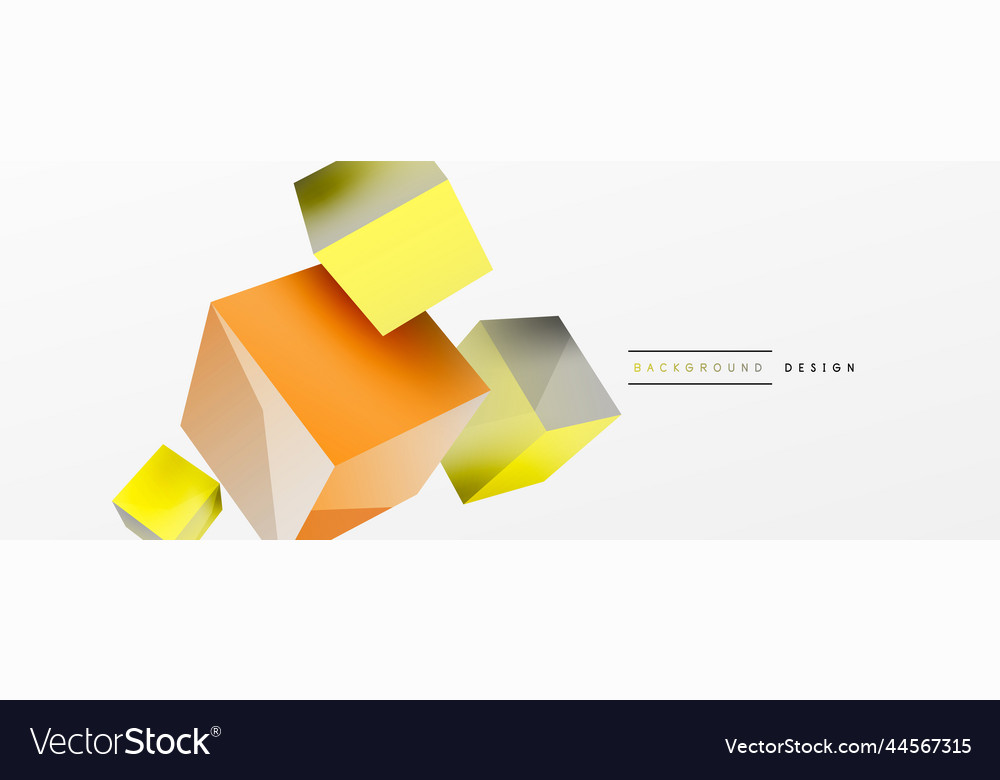 3d cubes abstract background composition