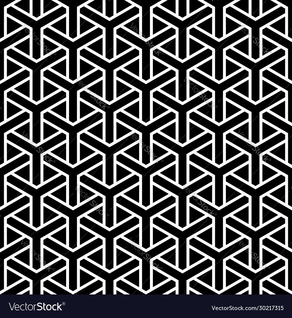 Black and White Hexagonal Pattern