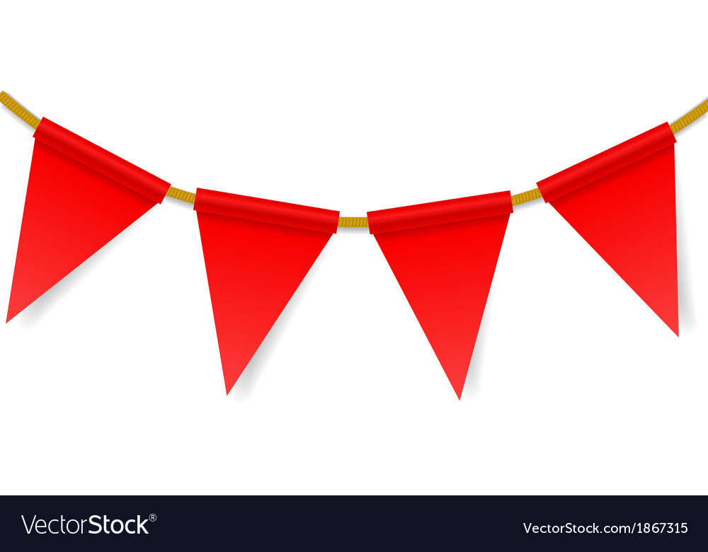 Colorful Triangular Flags on Rope