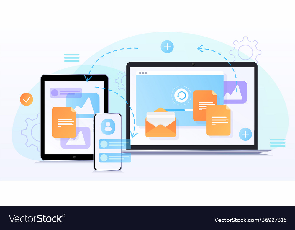 Concept web design website page development Vector Image Concept web design website page development