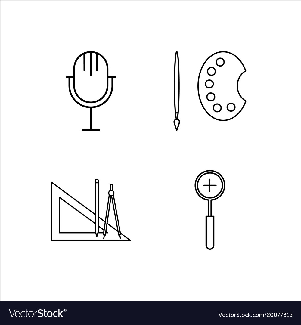 Design and studio simple linear icon setsimple