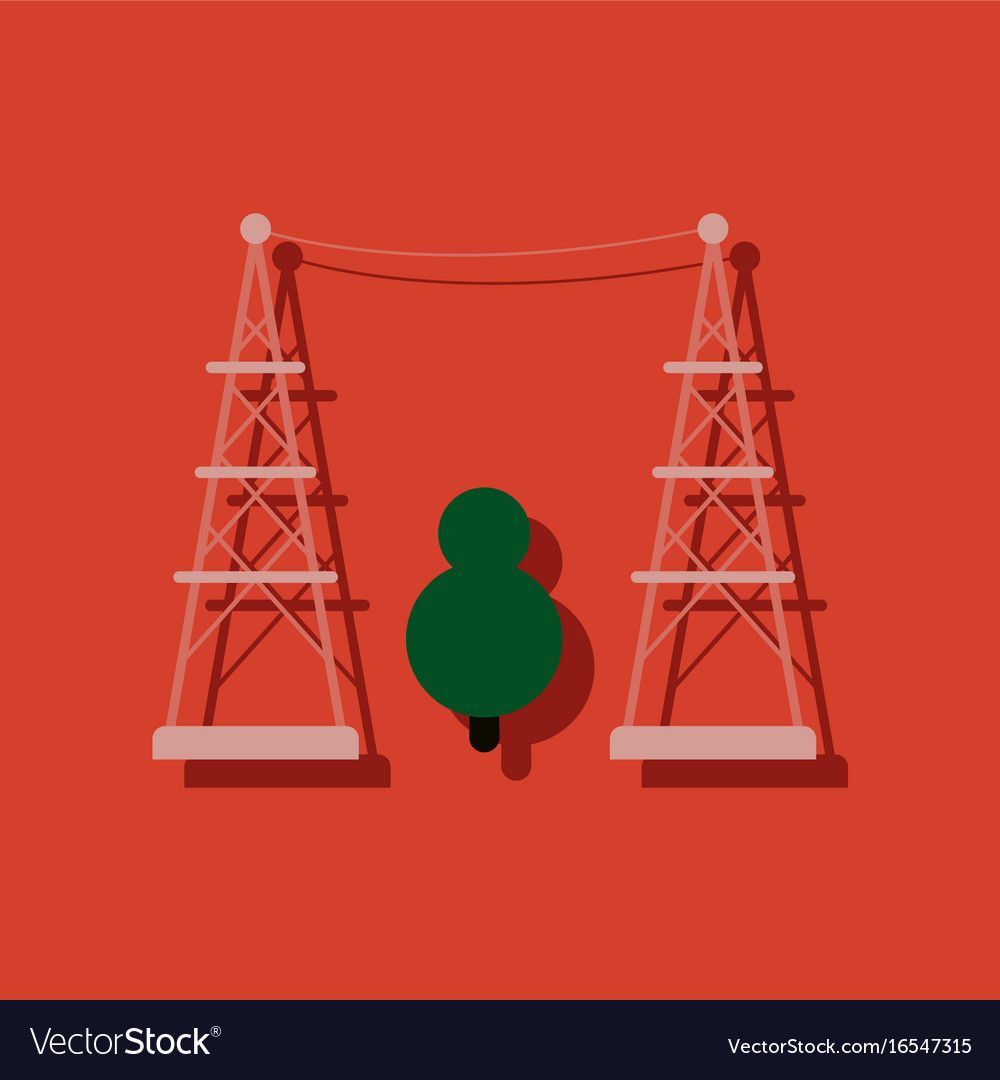 Flat icon design collection tree between
