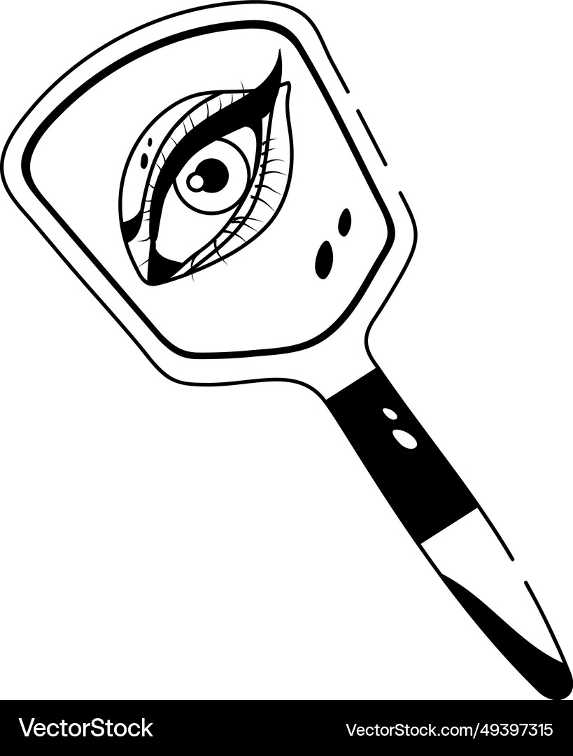Hand mirror Royalty Free Vector Image - VectorStock