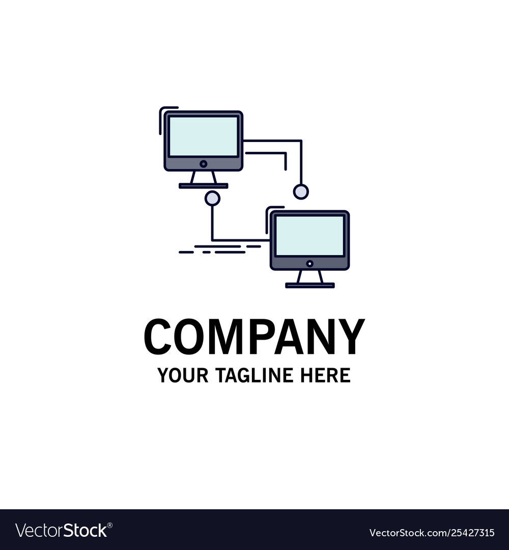 Local lan connection sync computer flat color icon Vector Image Local lan connection sync computer flat color icon