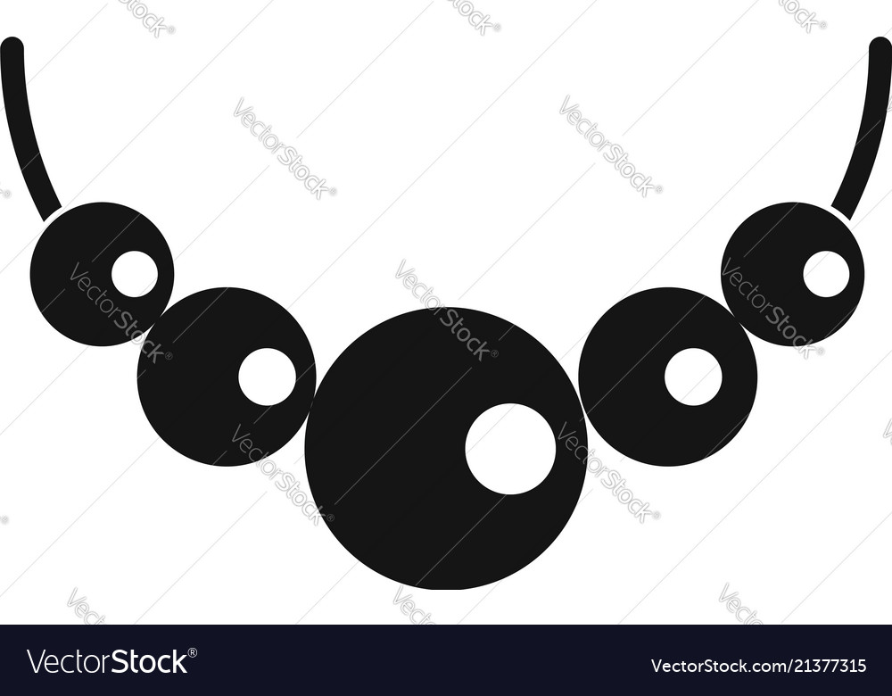 Pearls icon simple style Royalty Free Vector Image