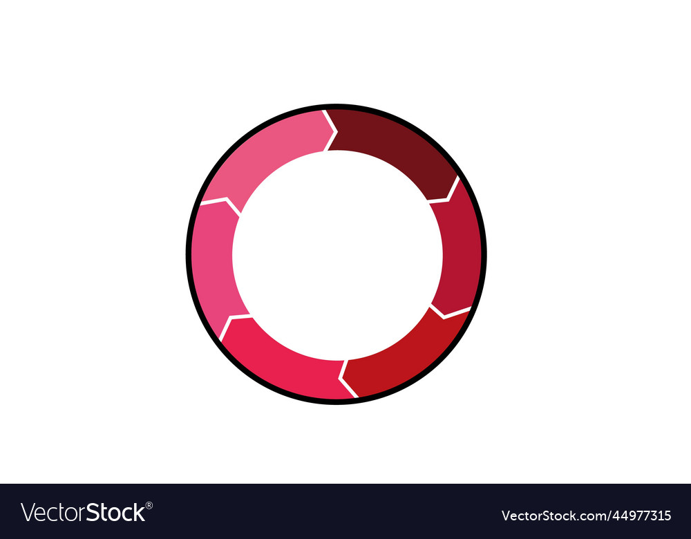 Renew and refresh circle with 6 arrows Vector Image Renew and refresh circle with 6 arrows