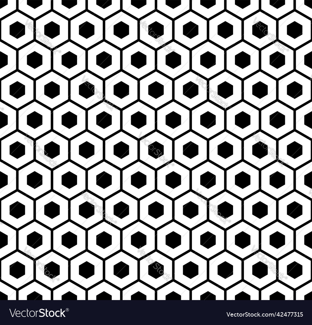 Seamless hexagons pattern