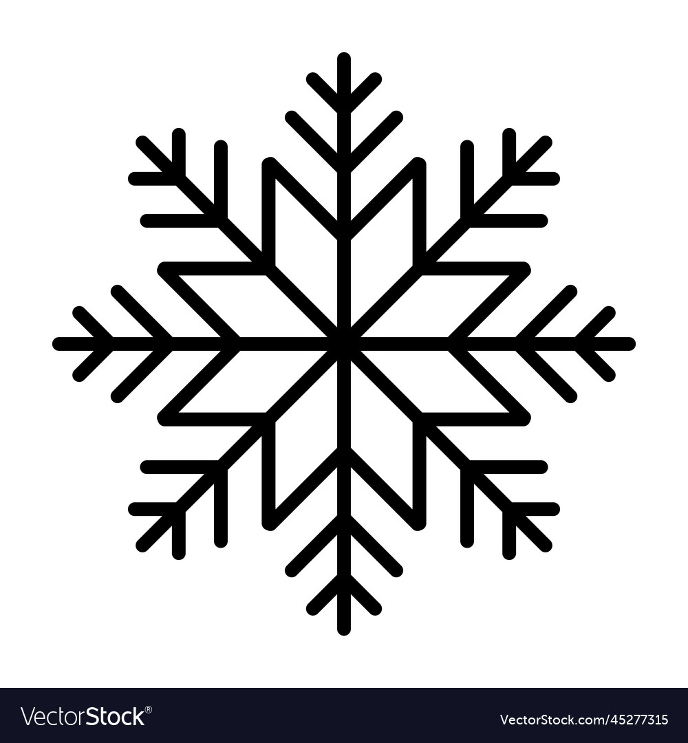 Snowflake icon simple vector image Snowflake icon simple