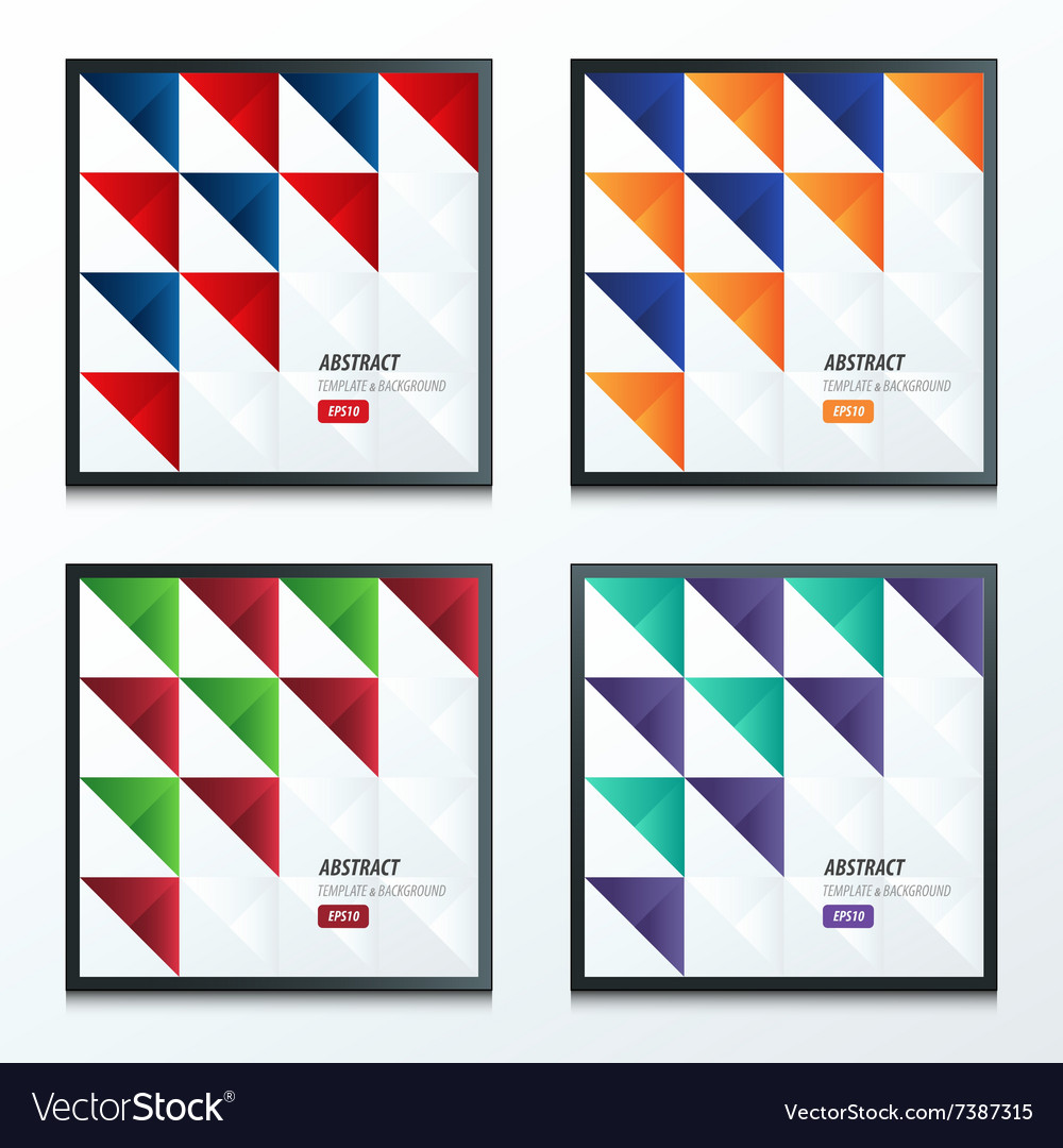 Triangle pattern design 2 color set