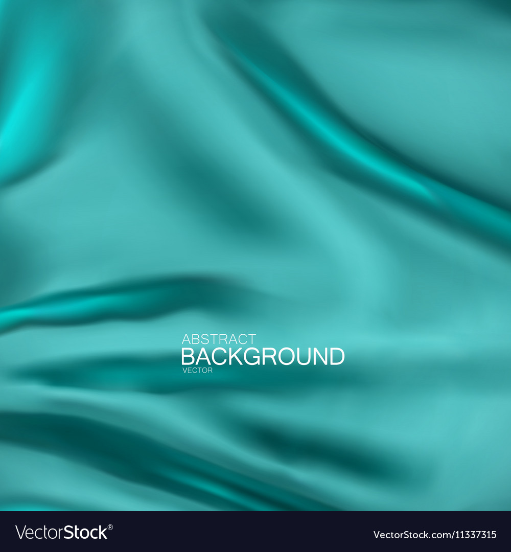 Turquoise silk fabric Royalty Free Vector Image