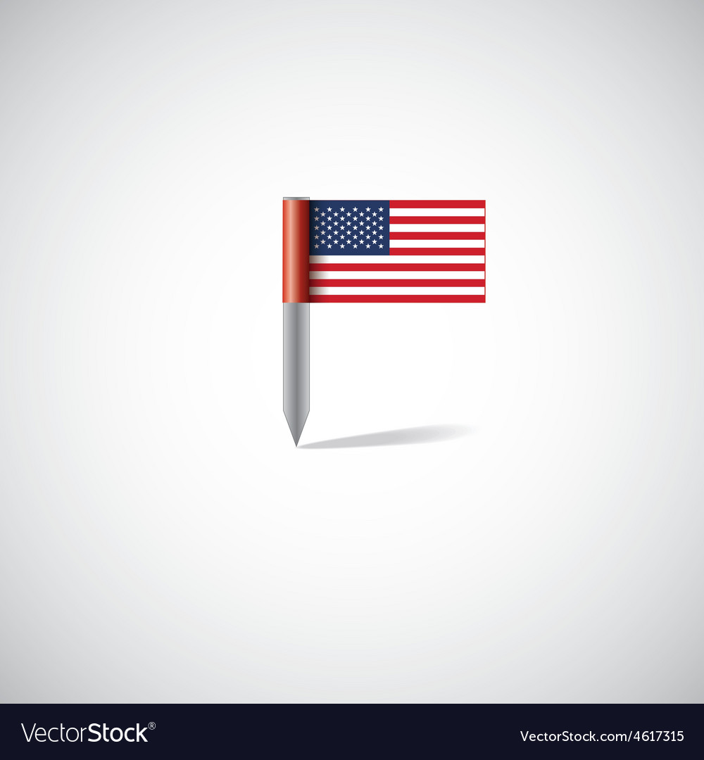 USA Flag Pin Icon