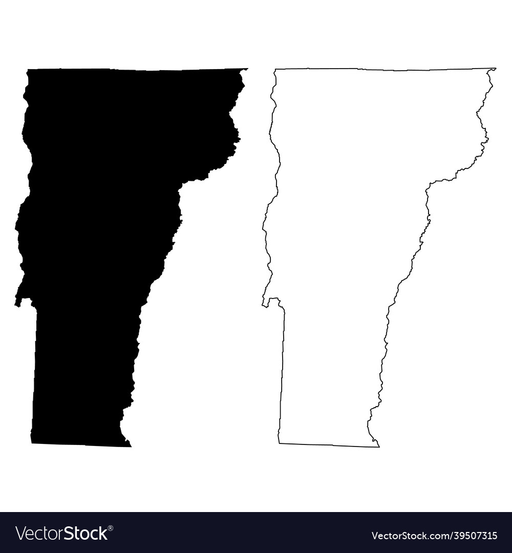 Vermont map on white background state