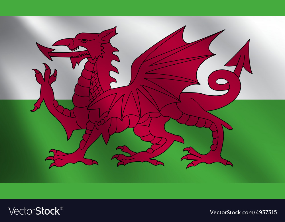 Wales flag Royalty Free Vector Image - VectorStock