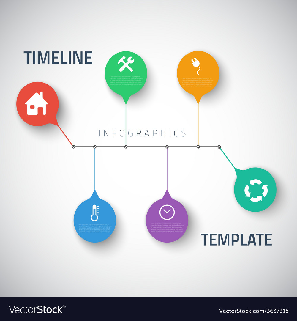 web infographic timeline template layout with vector image