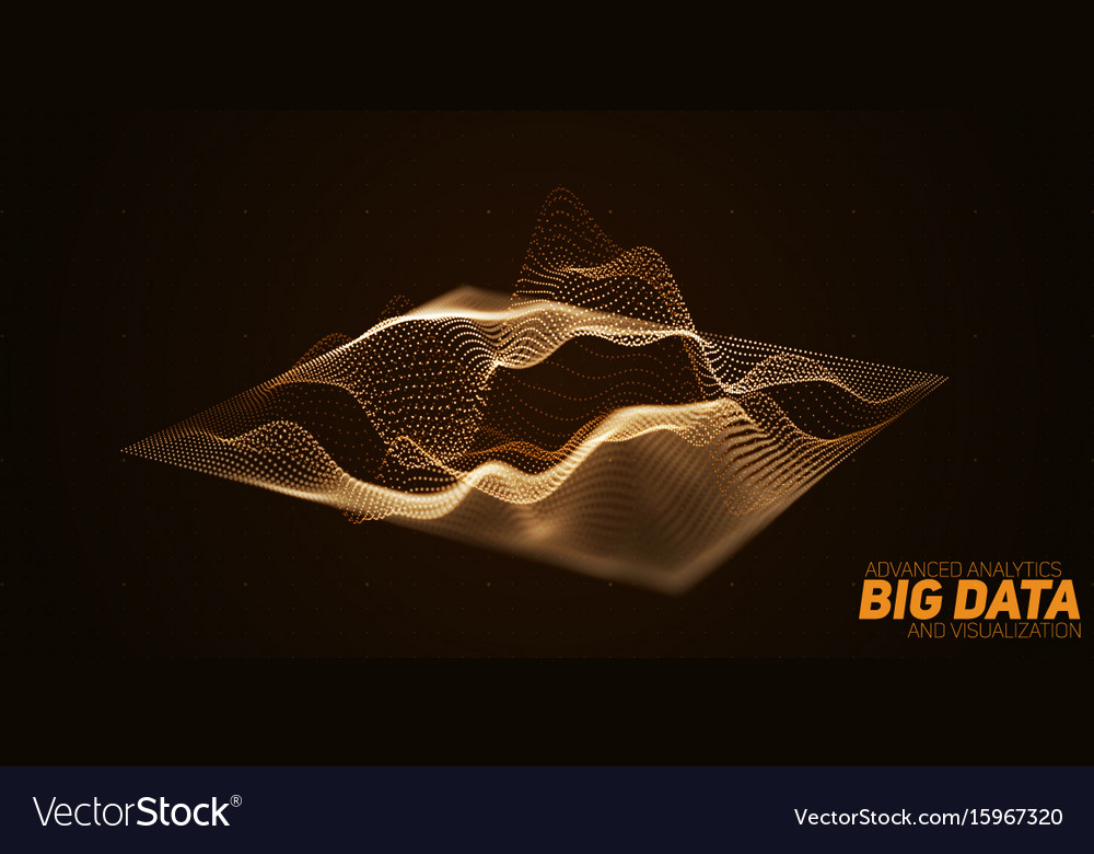 Abstract 3d big data plot visualization