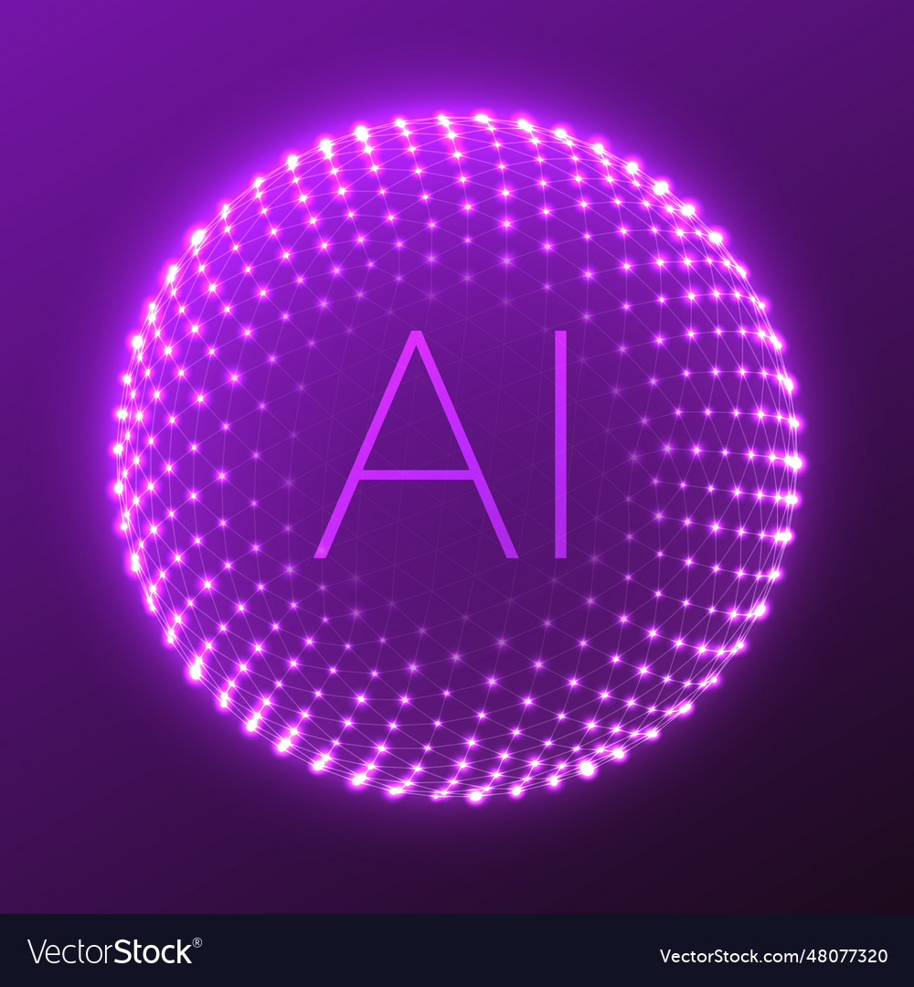 Abstract ai artificial intelligence 3d sphere