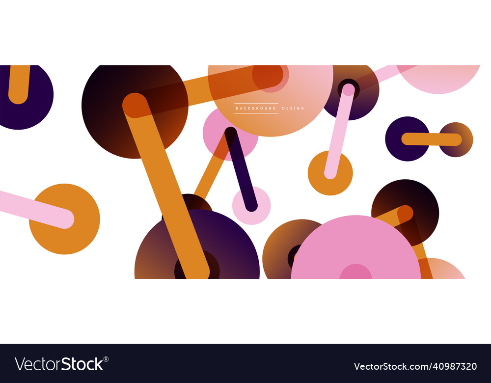Abstract background round dots connected by lines Vector Image Abstract background round dots connected by lines