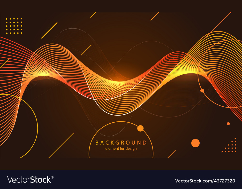 Abstract wave background element for design Vector Image Abstract wave background element for design