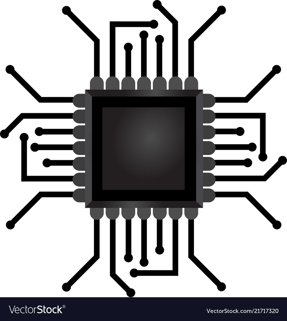 Computer processor microchip