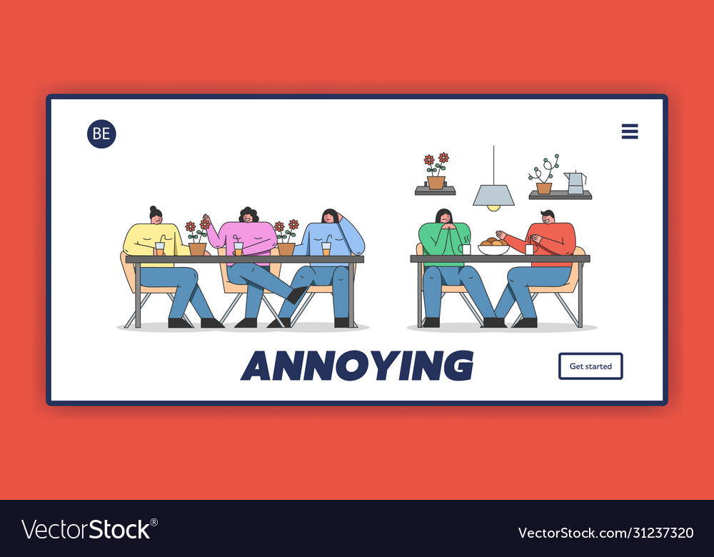 Concept of annoying in communications website vector image Concept of annoying in communications website