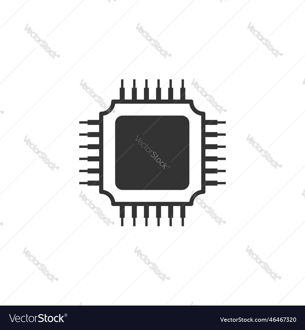 Cpu for computer and smartphone icon in flat vector image Cpu for computer and smartphone icon in flat