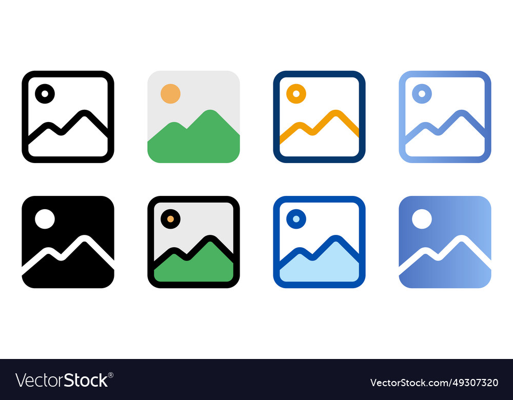 Image icons in different style