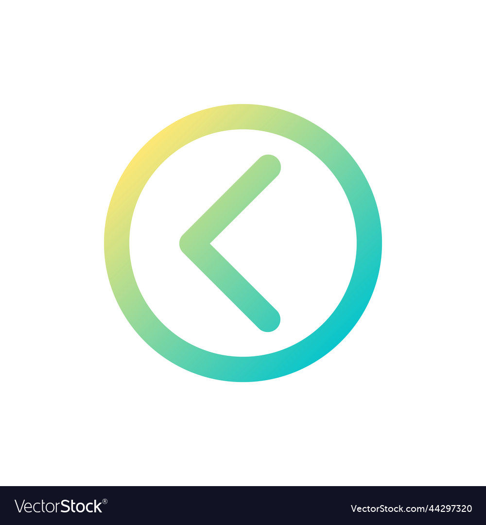 Left direction arrow pixel perfect gradient vector image Left direction arrow pixel perfect gradient