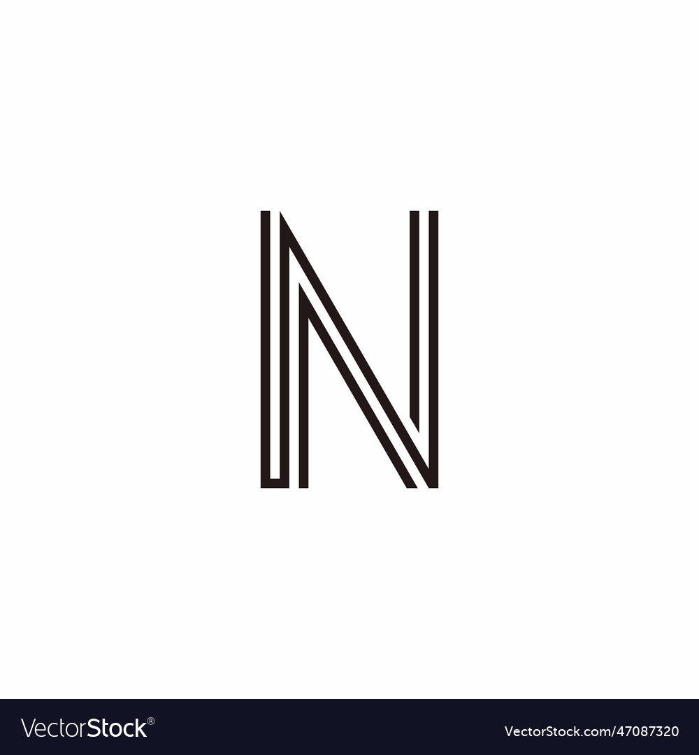 Letter nw lines geometric simple symbol logo