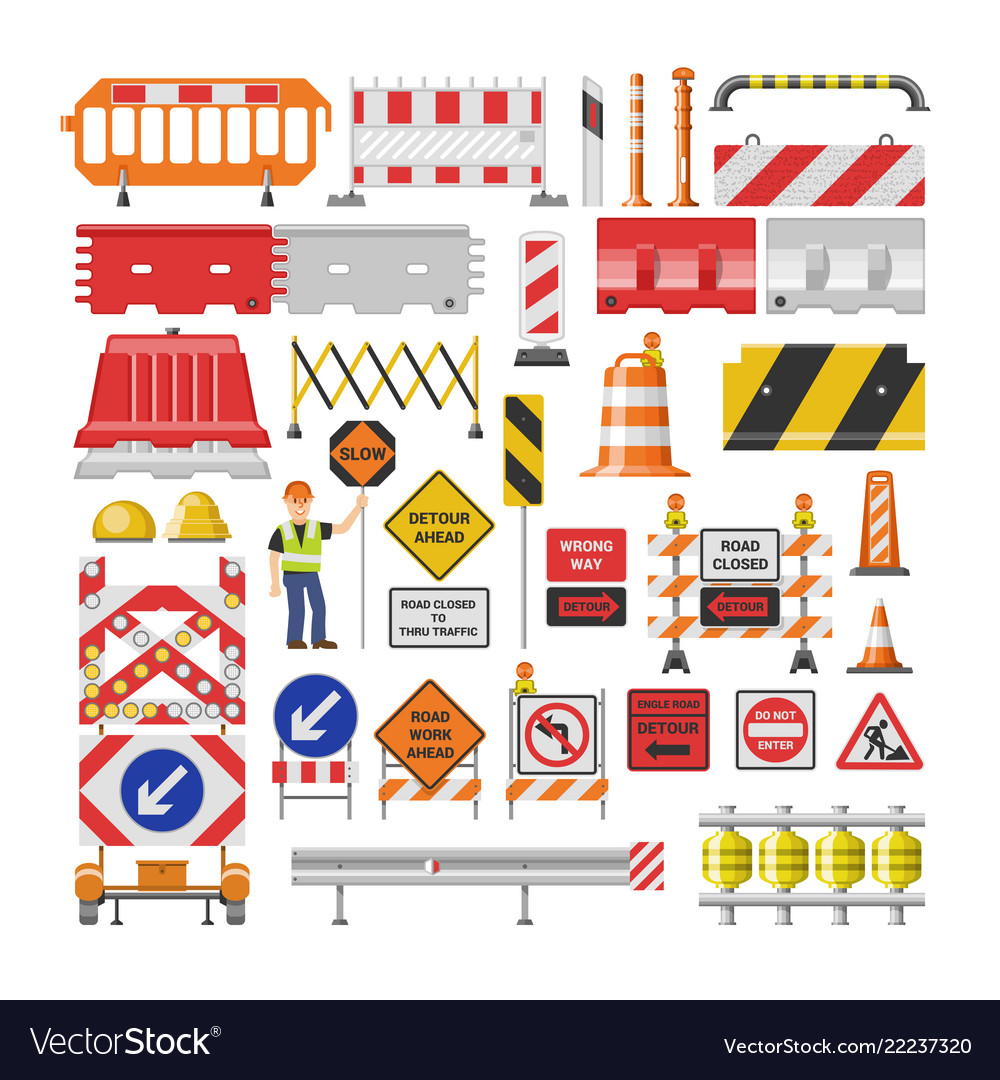 Road sign traffic street warning vector image Road sign traffic street warning