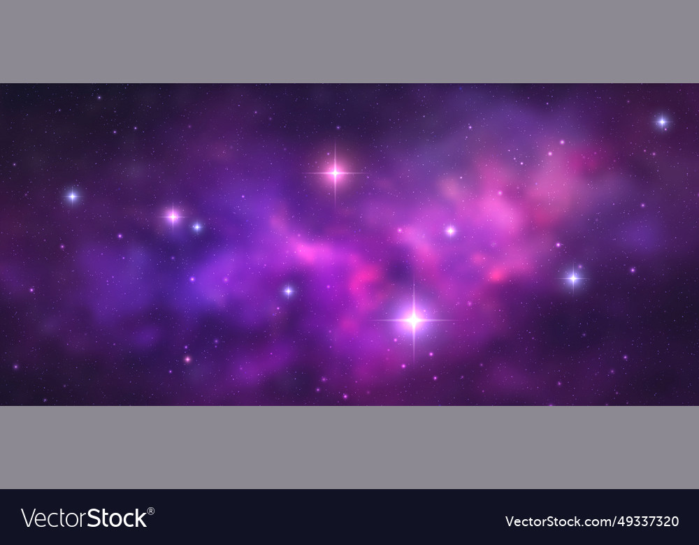 Space background with realistic nebula Royalty Free Vector