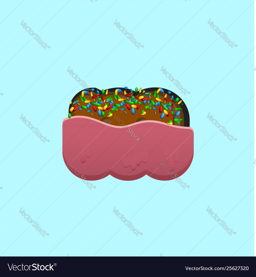 Sweet character from a fontset vector image Sweet character from a fontset