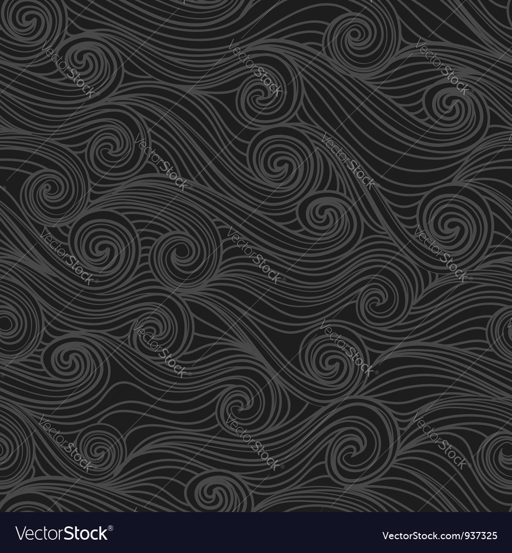 Abstract Wave Pattern - Black & Gray