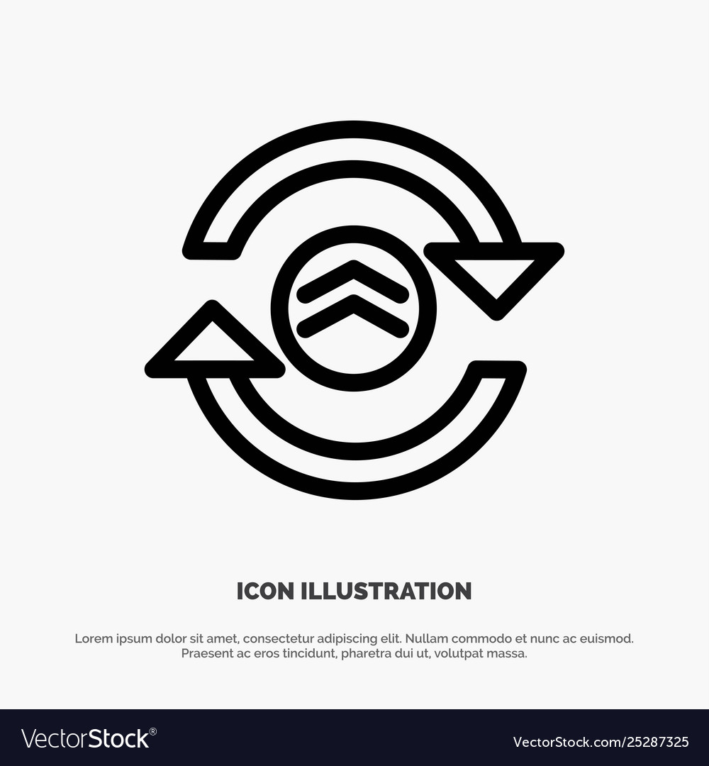 Arrow refresh reload computing line icon vector image Arrow refresh reload computing line icon