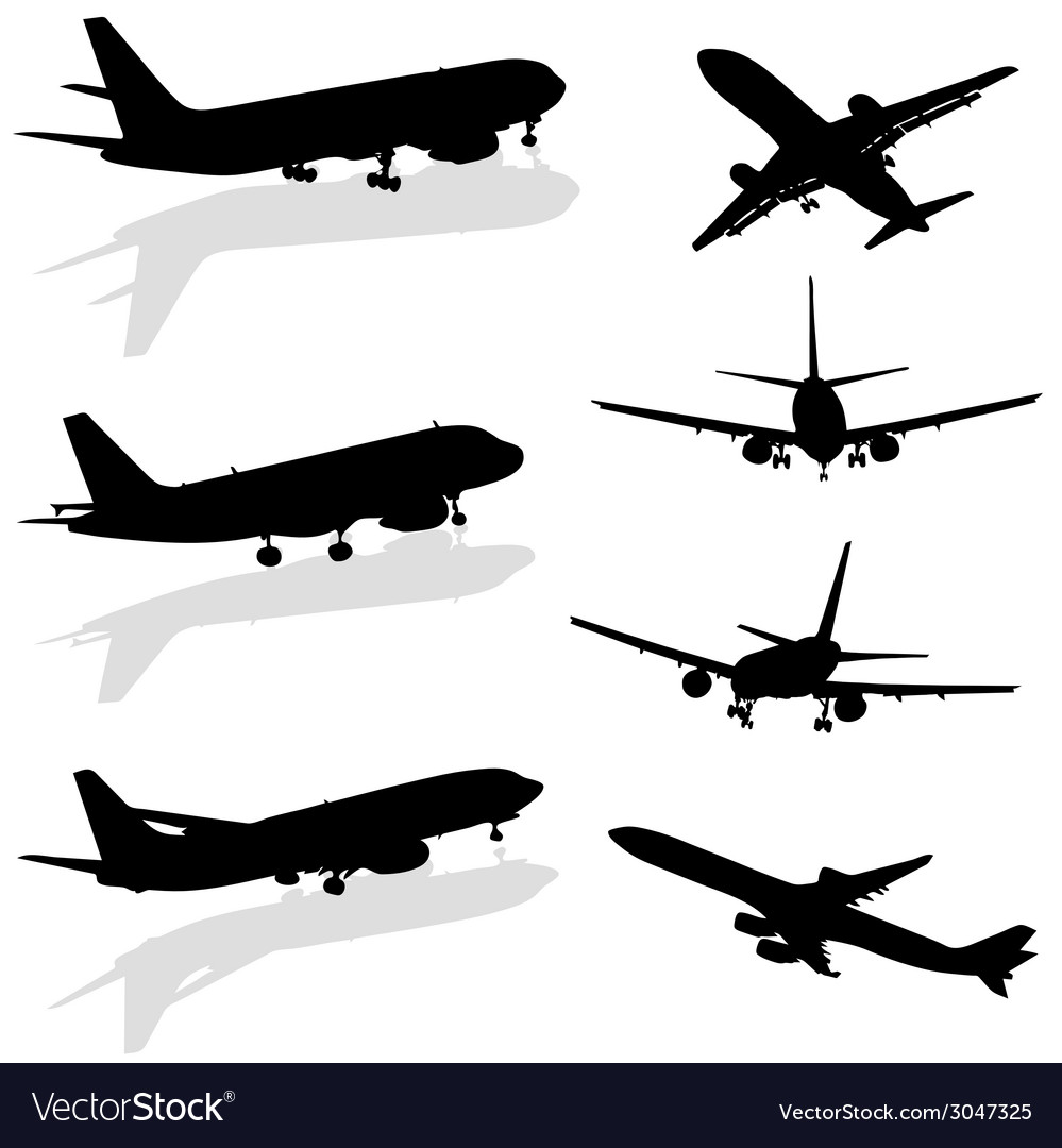Black Airplane Silhouette