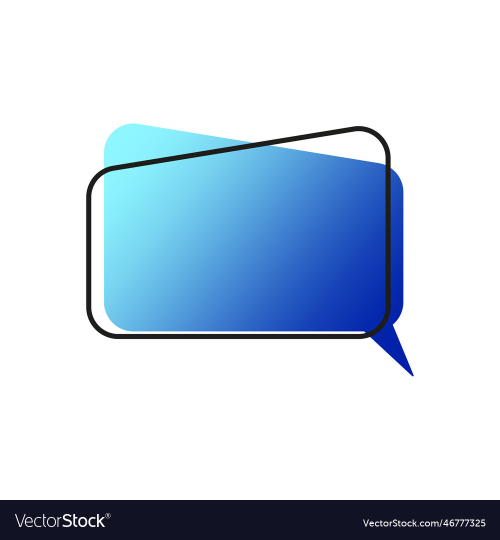 Blue message frame 3d icon dialog chat