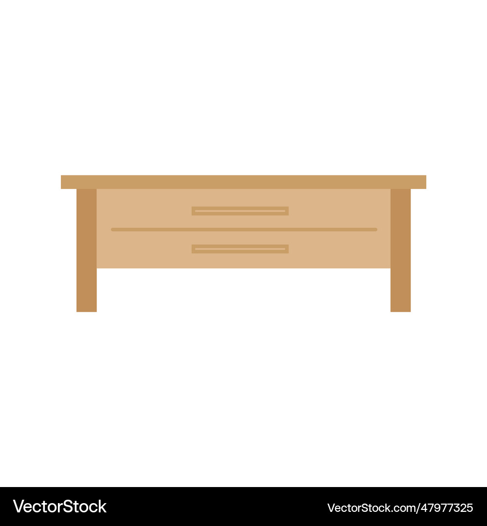 Decorative classic low table for interior design Vector Image