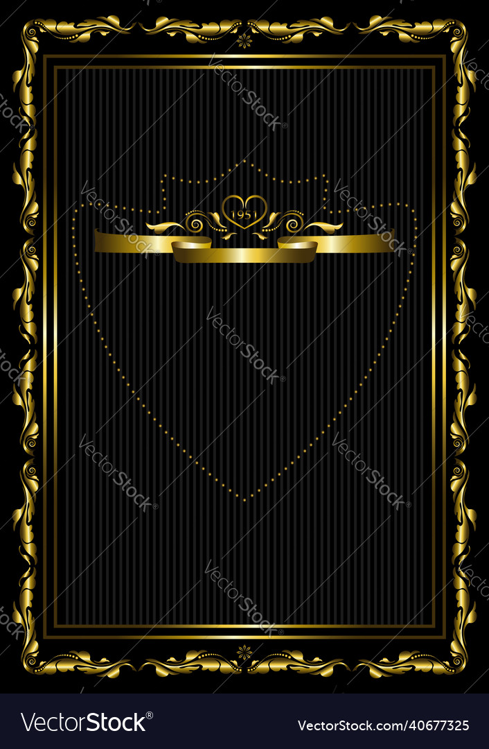 Gold frame of petals with beads and number rib